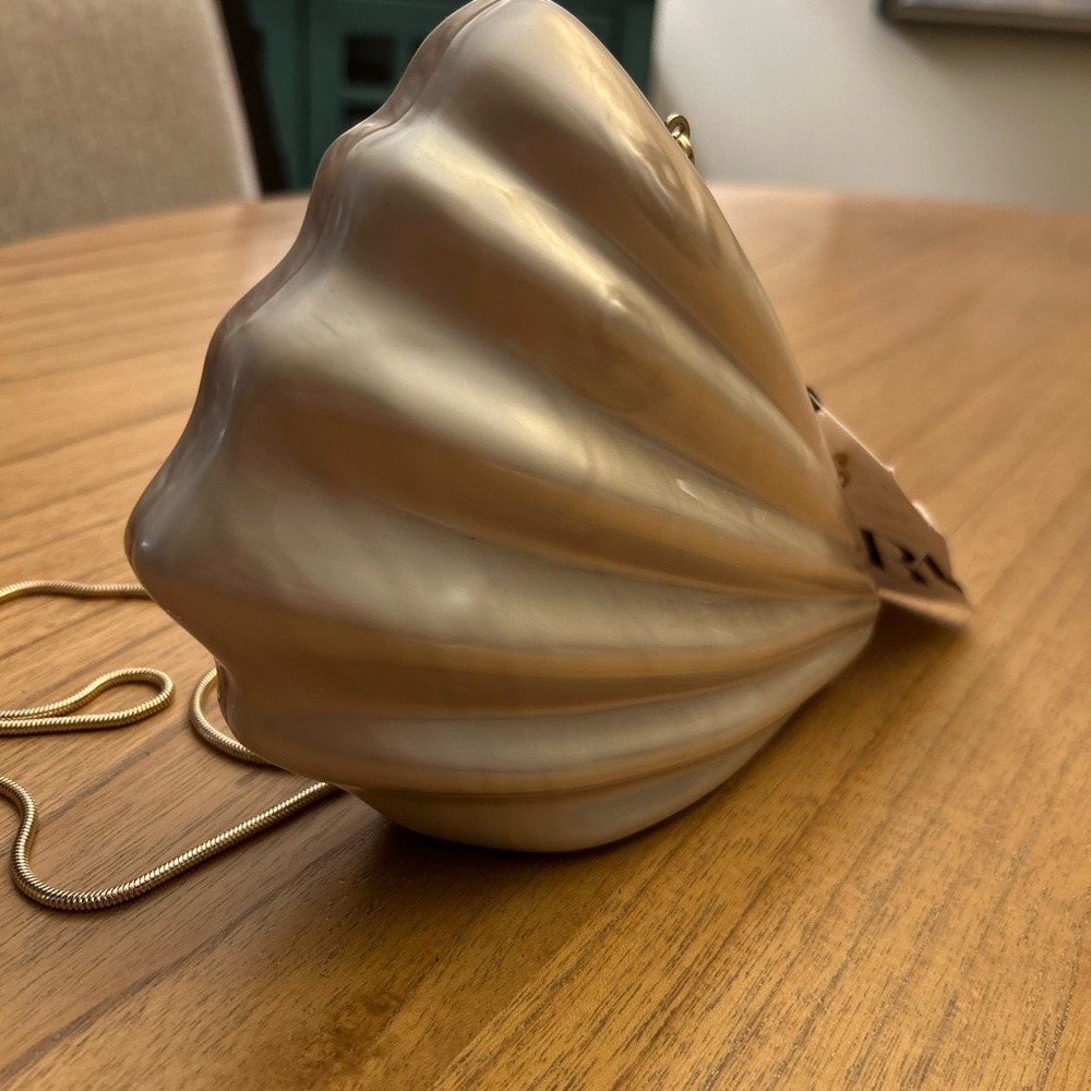 Elegant Zara Cream Shell Clutch hard shell just lovely!